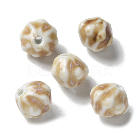 Vintage Porcelain Pumpkin Beads PORC-L080-A13-1