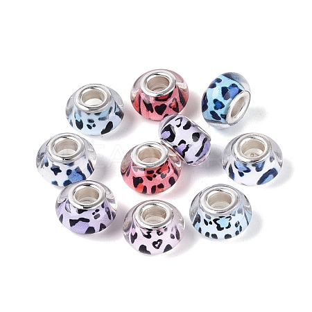 Opaque Resin European Beads RESI-N044-03S-1