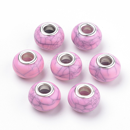 Imitation Turquoise Style Resin European Beads OPDL-Q132-07-1