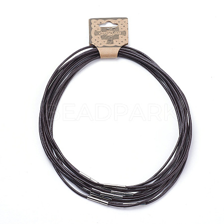 Cowhide Leather Cord Necklace Making MAK-G003-04A-1