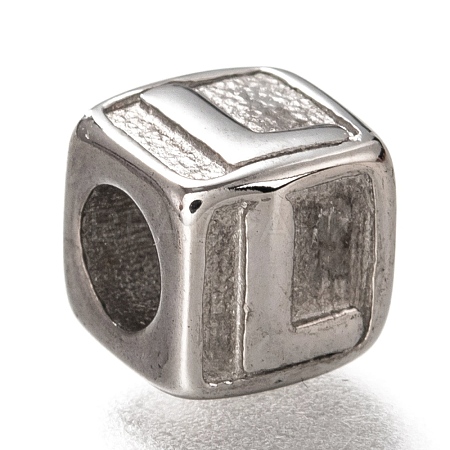 Tarnish Resistant 304 Stainless Steel European Beads OPDL-L020-001L-1