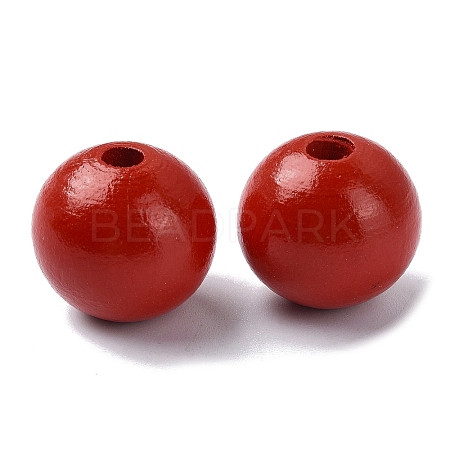 Wood Large Hole European Beads WOOD-D027-01A-1