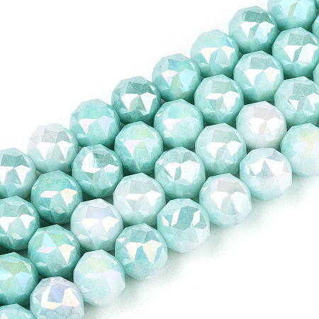 Anti-Tarnish Electroplate Glass Beads Strands X-GLAA-N010-10mm-10-1