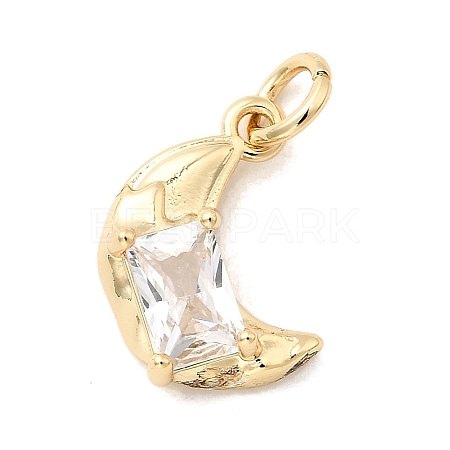 Brass Micro Pave Cubic Zirconia Pendants KK-H089-10B-G-1