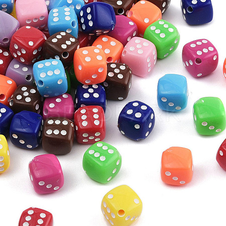 Opaque Acrylic Beads OACR-P028-03B-1