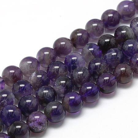 Natural Amethyst Beads Strands G-R446-4mm-20-1