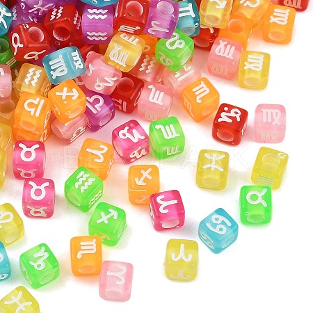 Opaque Acrylic Beads OACR-H052-03A-1