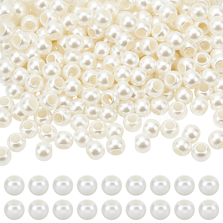 ABS Plastic Imitation Pearl European Beads SACR-NB0001-18B-1
