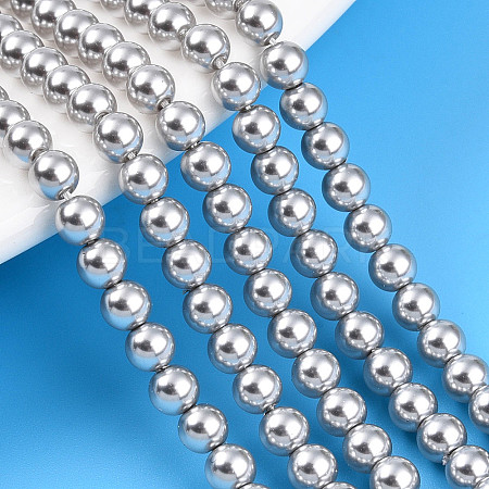 Baking Paint Pearlized Glass Pearl Bead Strands HY-N002-4mm-A03-1