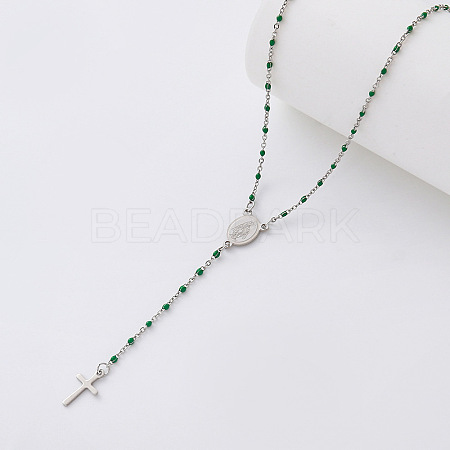 Vintage Resin Rosary Bead Necklaces XV4325-3-1