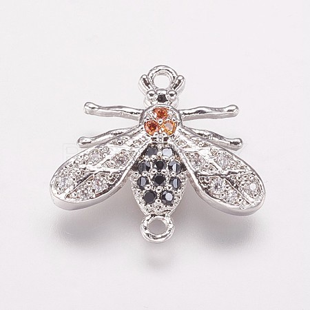 Brass Cubic Zirconia Links KK-P134-50P-1