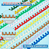 20 Yards 10 Colors Chinlon Braid Trims with Elastic Button Loops SRIB-BC0001-04-2
