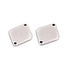 Smooth Surface Stainless Steel Rhombus Stamping Blank Tag Links connectors STAS-R064-72-2