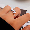 304 Stainless Steel & Cubic Zirconia Finger Rings for Women WG882F8-02-2