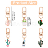 6Pcs Alloy Enamel Pendant Decorations HJEW-YW00085-3