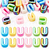 20Pcs UV Plating Opaque Acrylic European Beads OACR-TADJ0001-16U-1