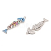 Rack Plating Alloy Enamel Pendants FIND-A040-02P-2