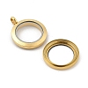 304 Stainless Steel Floating Locket Pendants STAS-E443-41G-03-2