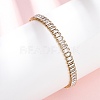 304 Stainless Steel Pave Clear Cubic Zirconia Tennis Bracelets BJEW-G754-03G-01-1