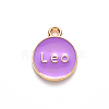 Alloy Enamel Pendants X-ENAM-S124-01B-01G-3