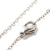 Natural Gemstone Heart Pendant Necklace with 304 Stainless Steel Cable Chains for Women NJEW-JN03852-02-8