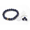 Natural Tiger Eye Beads Stretch Bracelets BJEW-JB03852-03-3