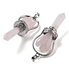 Natural Rose Quartz Pointed Big Pendants KK-H491-01P-08-2