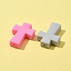 5Pcs 5 Colors Cross Silicone Focal Beads SIL-FS0001-07-3