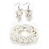 Natural Spiral Shell Beads Jewelry Sets SJEW-JS01010-1