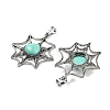 Synthetic Turquoise Spider Web Pendants G-Q163-09AS-01-2