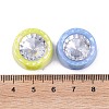 UV Plating Iridescent Acrylic with Rhinestone Beads X-OACR-B021-07-3