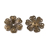 6-Petal Iron Bead Caps IFIN-WH0070-03AB-1