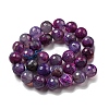 Faceted Natural Fire Crackle Agate Beads Strands G-F447-12mm-N01-3