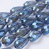 Electroplate Glass Beads Strands EGLA-D015-15x10mm-32-3