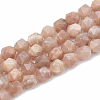 Natural Sunstone Beads Strands X-G-S332-6mm-008-1