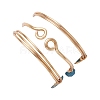 3Pcs Natural Mixed Stone Bead Finger Ring RJEW-JR00855-9