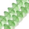 Frosted & Baking Paint Transparent Glass Beads Strands GL-CBA2ED2-03D-1