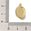 Brass Micro Pave Cubic Zirconia and Glass Pendants KK-K388-32G-3