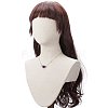 Natural Raw Stone Pendant Necklace for Women NJEW-JN03781-8