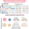 4 Sheet 4 Styles Waterproof Vinyl Wall Stickers DIY-WH0308-214-2