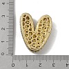 Rack Plating Brass Micro Pave Clear Cubic Zirconia Pendants ZIRC-U002-G-V-3