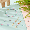CHGCRAFT 180Pcs 6 Color Opaque Baking Painted Crackle Glass Beads Strands EGLA-CA0001-08-4