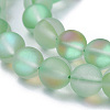Synthetic Moonstone Beads Strands G-F142-10mm-15-3