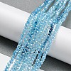 Transparent Baking Painted Glass Beads Strands DGLA-F002-02B-04-2