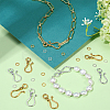 50Pcs 2 Colors Tibetan Style S-Hook Clasps FIND-PH0060-05-4