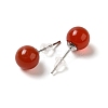 Natural Carnelian Stud Earrings LS-G-B075-02P-06-2