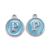 Platinum Plated Alloy Enamel Charms ENAM-S118-04P-P-1