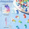 10Pcs UV Printing Acrylic Pendants TACR-YW0003-22A-3