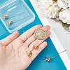 GOMAKERER 10Pcs Brass Flower Shape Head Pins KK-GO0001-49-3