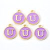 Golden Plated Alloy Enamel Charms ENAM-S118-10U-2